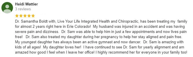 Chiropractic Firestone CO Heidi Testimonial Chiropractic Firestone CO Heidi Testimonial